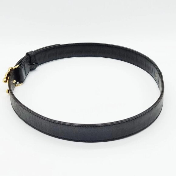 Chanel Belt Black Gold Leather 700-060225 - Picture 3 of 8